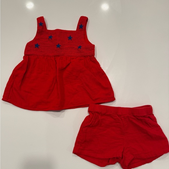 Cat & Jack Other - Cat & Jack Vibrant Red Toddler Stars Set